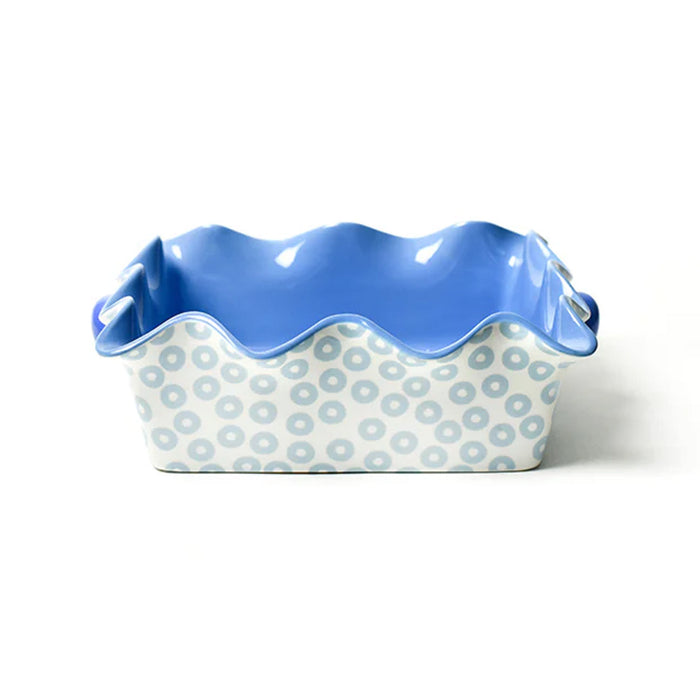 Iris Blue Pip Square Ruffle Casserole
