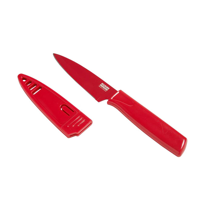 Kuhh Rikon Knife Colori Paring Knife in Red