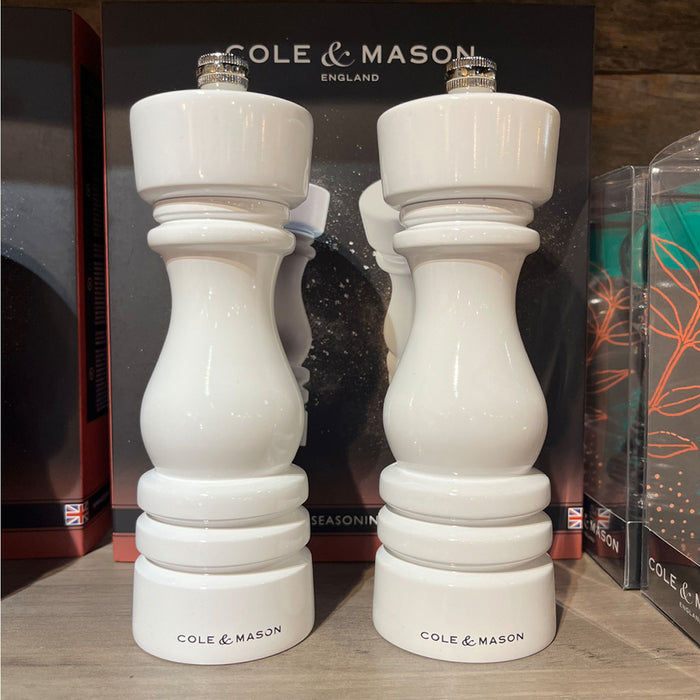 Cole & Mason London Salt & Pepper Mill Set in White