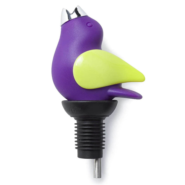 Chirpy Top Wine Pourer in Purple/Lime