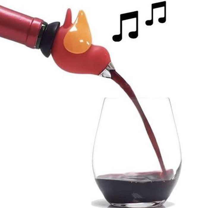 Chirpy Top Wine Pourer in Blue
