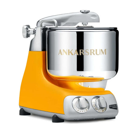 Ankarsrum stand mixer in sunrise yellow.