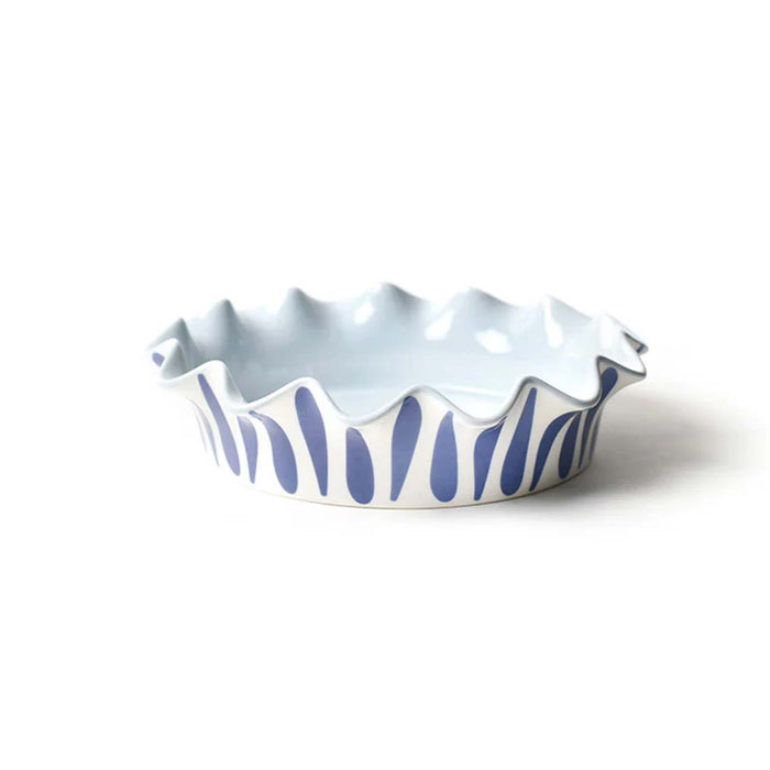 Iris Blue Drop 9 Ruffle Pie Dish