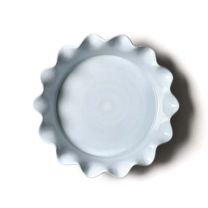 Iris Blue Drop 9 Ruffle Pie Dish