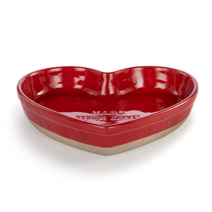 Red Made With Love Heart Baking Dish