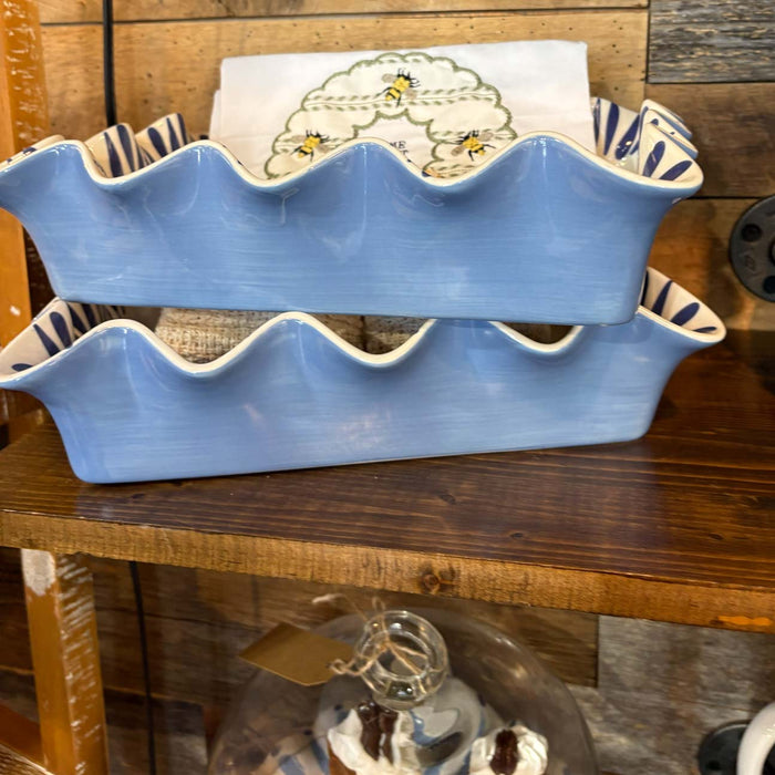Iris Blue Drop 13 Casserole