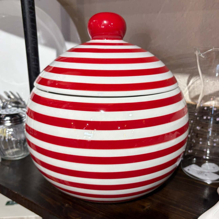 Red Stripe Large Lollipop Jar