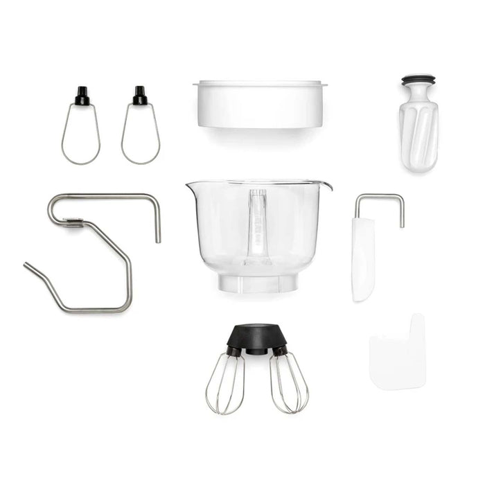 The attachments that come with the famous Ankarsrum stand mixer.