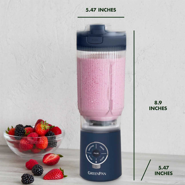GreenPan Spin & Go Portable Blender in Blueberry