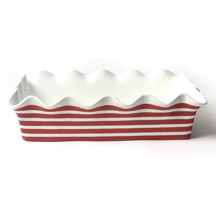 Red Stripe 14" Ruffle Casserole
