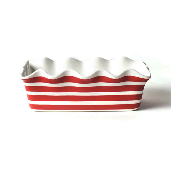 Red Stripe Ruffle Loaf Pan