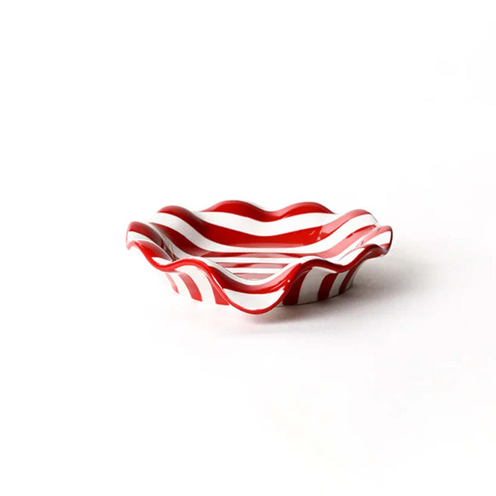 Red Stripe Ruffle Spoon Rest