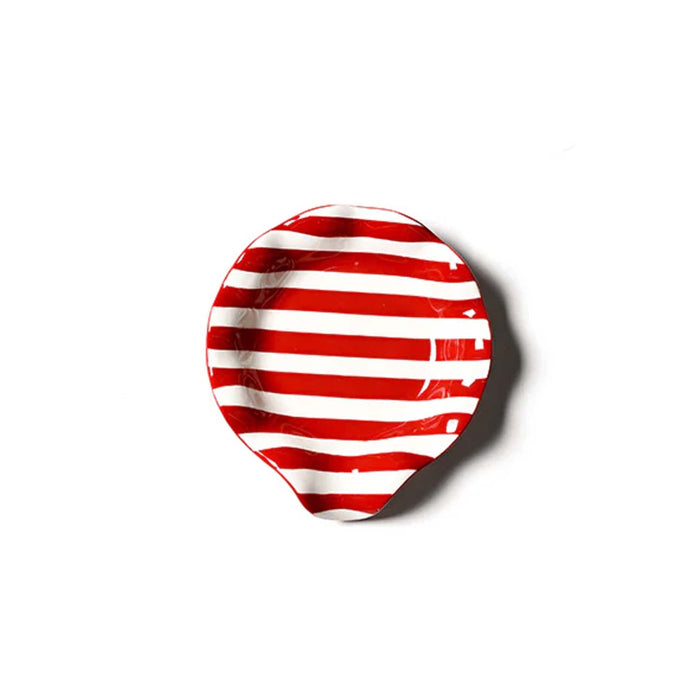 Red Stripe Ruffle Spoon Rest