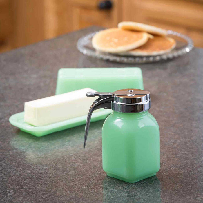 TableCraft Jadeite Syrup Dispenser