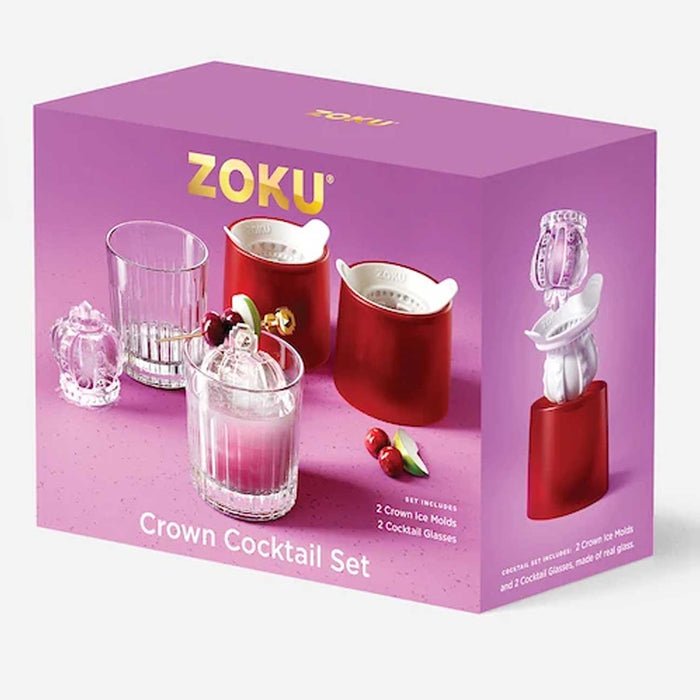 Zoku Crown Ice Mold Set - Complete With Glasses