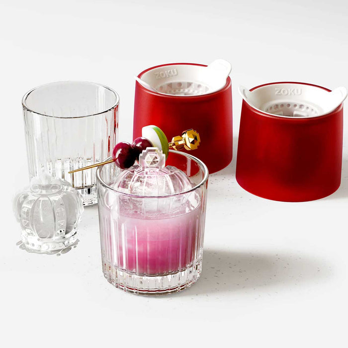 Zoku Crown Ice Mold Set - Complete With Glasses