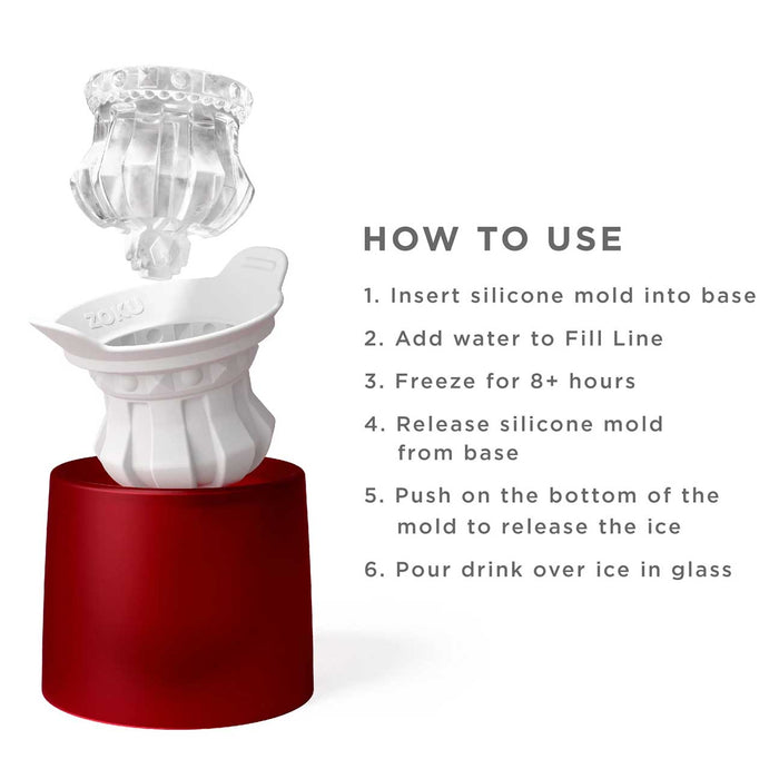 Zoku Crown Ice Mold Set - Complete With Glasses