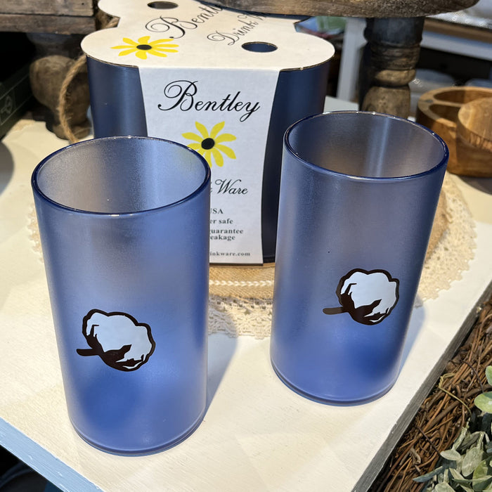 Bentley ColorWare Drink Tumblers - 20oz Blue With Cotton Boll