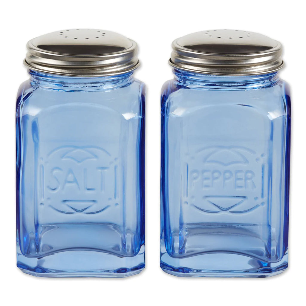 RSVP-Retro Salt & Pepper Shakers in Blue Glass– Whisk'd - Your