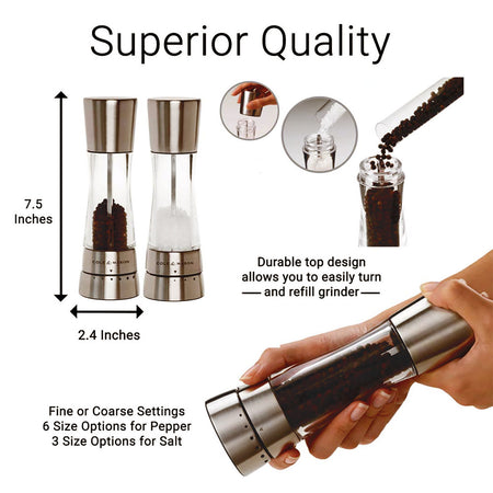Cole & Mason Salt & Pepper Mill Set in Stainless Steel– Whisk'd - Your  Kitchen Store