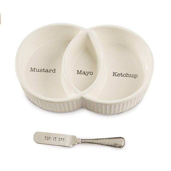 Mud Pie Mustard - Mayo - Ketchup Bowl Set