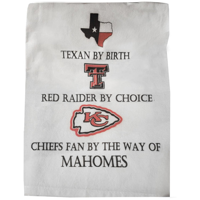 Texas by Birth, Red Raider by Choice Tea Towel