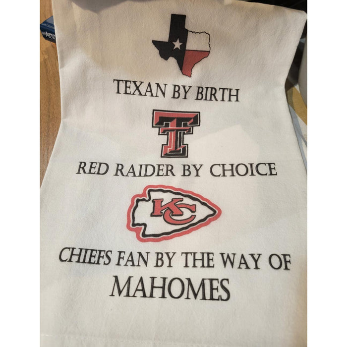Texas by Birth, Red Raider by Choice Tea Towel