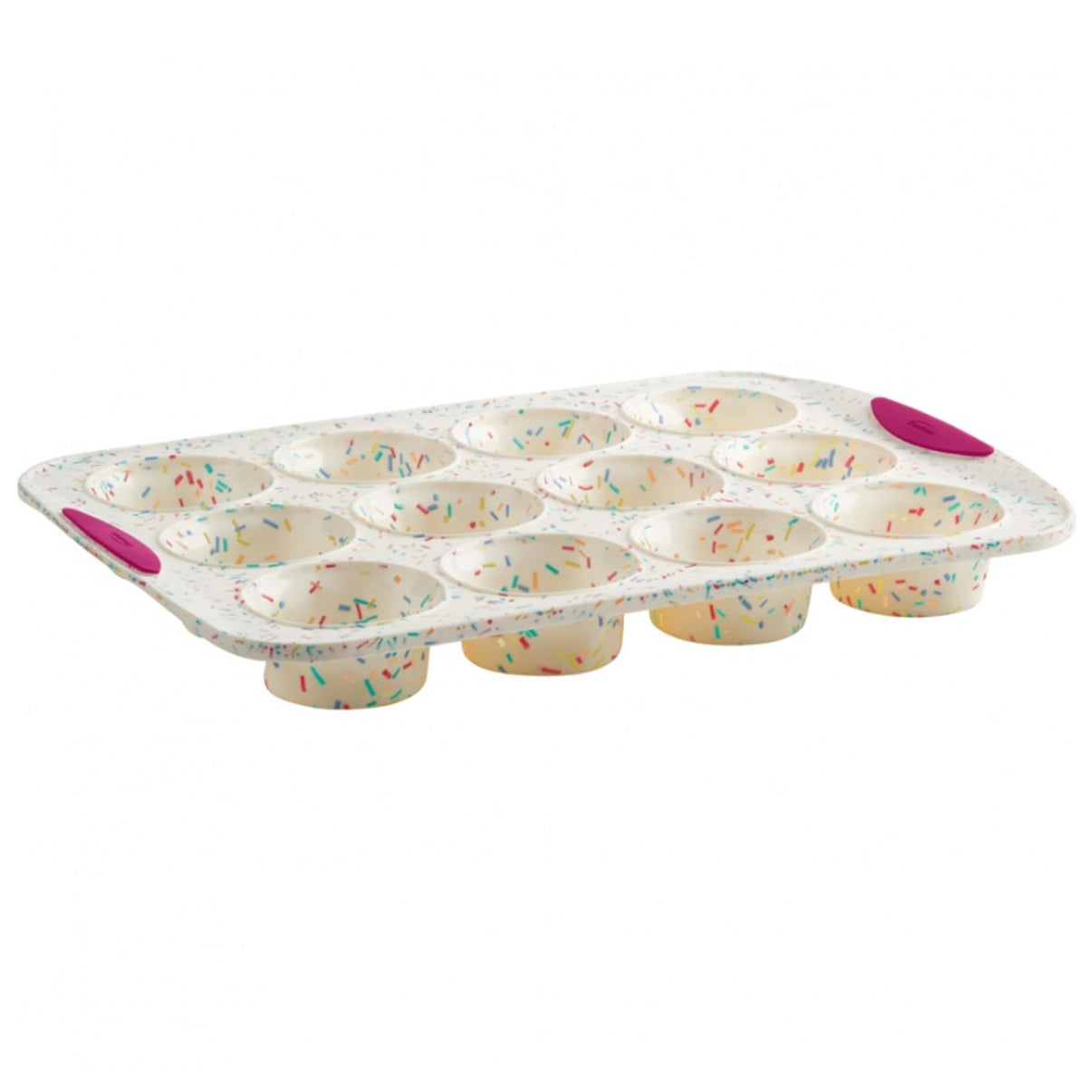 Structure Silicone Confetti Fuchsia 12 count Muffin Pan Whisk d Your Kitchen Store