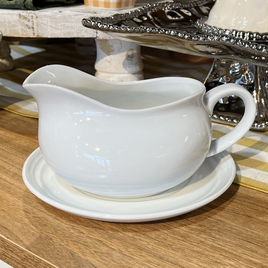 Classic Gravy Boat With Saucer– Whisk'd - Your Kitchen Store